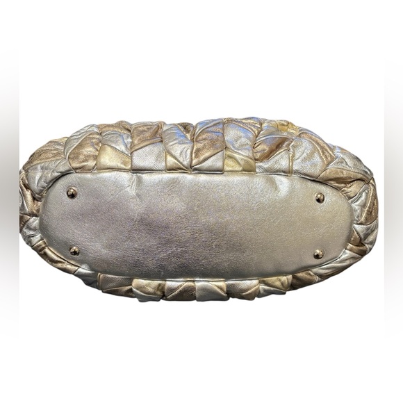 Miu Miu silver/gold metallic patchwork leather tote bag - Picture 8 of 14